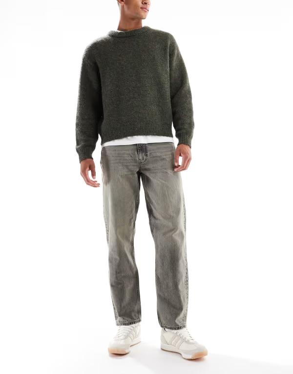 エイソス メンズ ボトムス デニムパンツ ジーンズ ASOS DESIGN straight fit jeans wash Gray wash グレー 12,056円