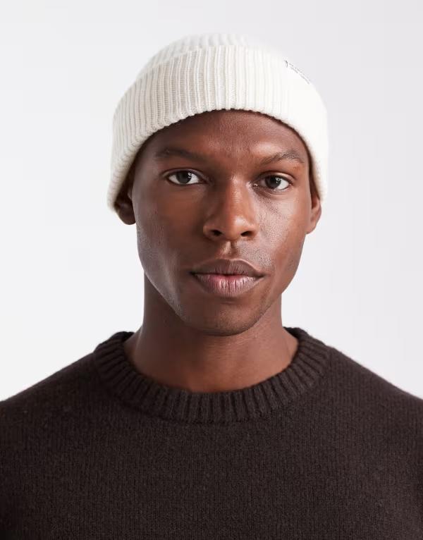 ジャック アンド ジョーンズ メンズ アクセサリー 帽子 Jack & Jones beanie in cream Antique White ホワイト 7,685円