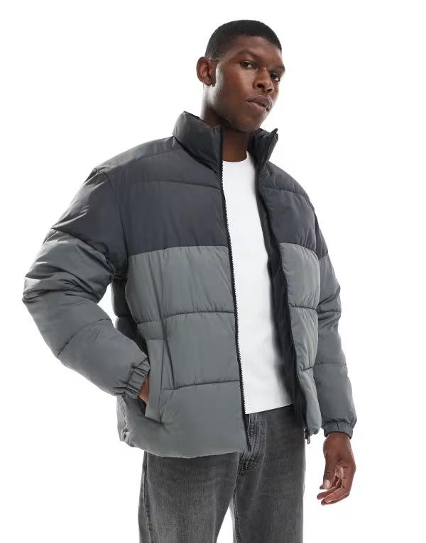 ジャック アンド ジョーンズ メンズ アウター コート ジャケット Jack & Jones puffer jacket and Castlerock ブラック