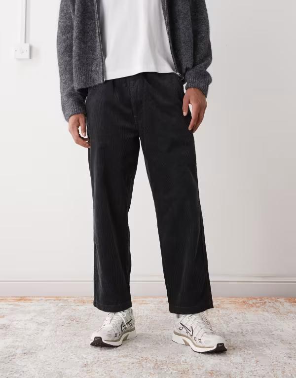 ベイシング エイプ メンズ ボトムス カジュアルパンツ パンツ Aape by A Bathing Ape loose fit cord pants in dark Gray グレー