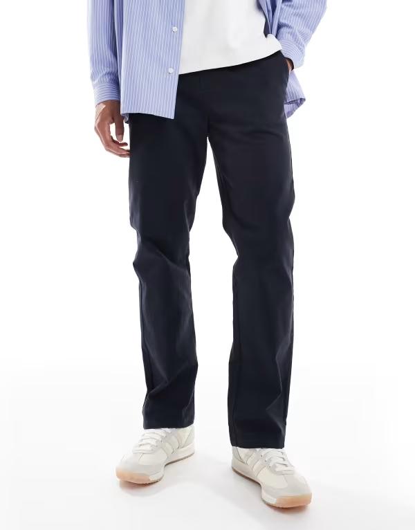 スリードベア メンズ ボトムス カジュアルパンツ パンツ Threadbare straight fit pants NAVY ネイビー