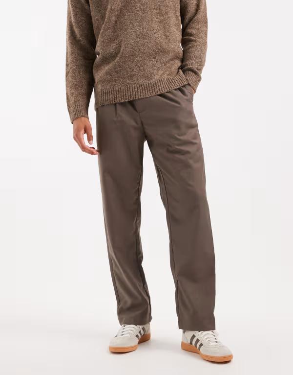 オンリーアンドサンズ メンズ ボトムス カジュアルパンツ パンツ ONLY & SONS tailored pants Light Gray Melange グレー