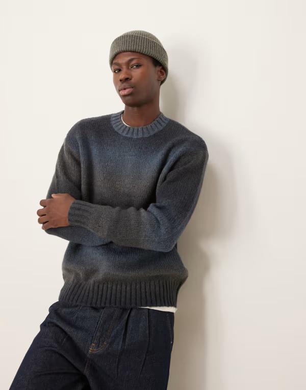 セレクティッド メンズ アウター ニット・セーター セーター ニット Selected knit sweater blue ombre Sky Captain: Multi マルチカラー