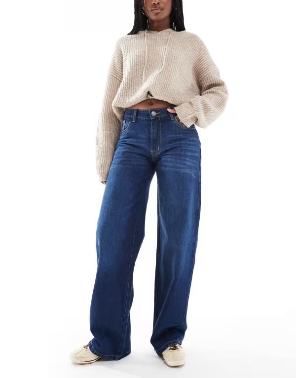 デイジーストリート レディース ボトムス ジーンズズボン下 ローライズ デニム Daisy Street low rise boyfriend jeans インチ luna LUNA BLUE 青み