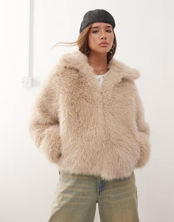 ノイジーメイ レディース アウター ジャケット・ブルゾン ジャケット Noisy May faux fur jacket Oatmeal オートミール|ReVida 店