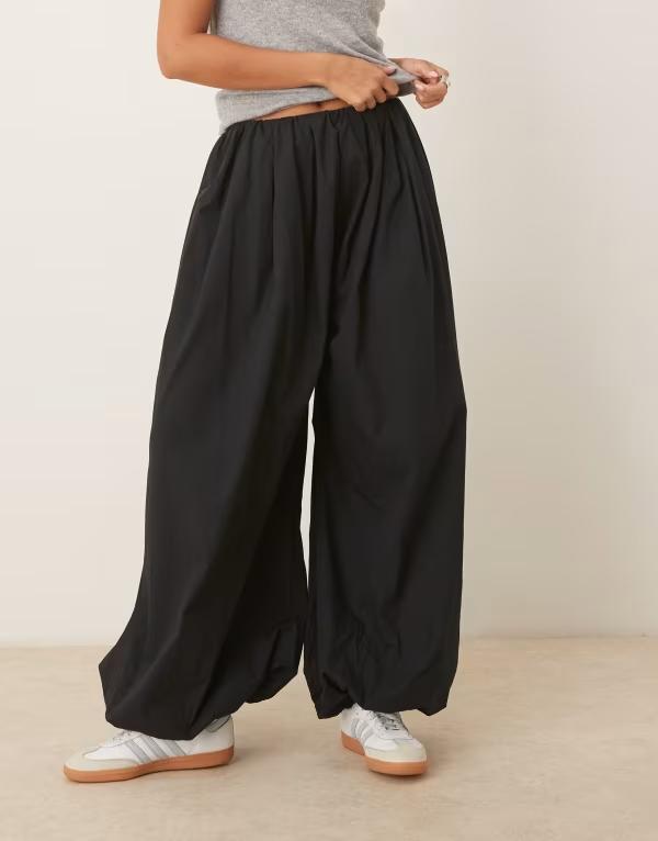 エイソス レディース ボトムス カジュアルパンツ パンツ コットン ASOS DESIGN cotton balloon pants Black ブラック 14,585円