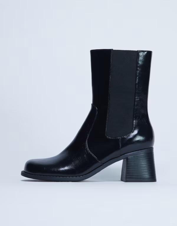 トップショップ レディース シューズ ブーツ・レインブーツ チェルシーブーツ チェルシー ブーツ ヒール Topshop Myra block heel chelsea boots Black ブラック