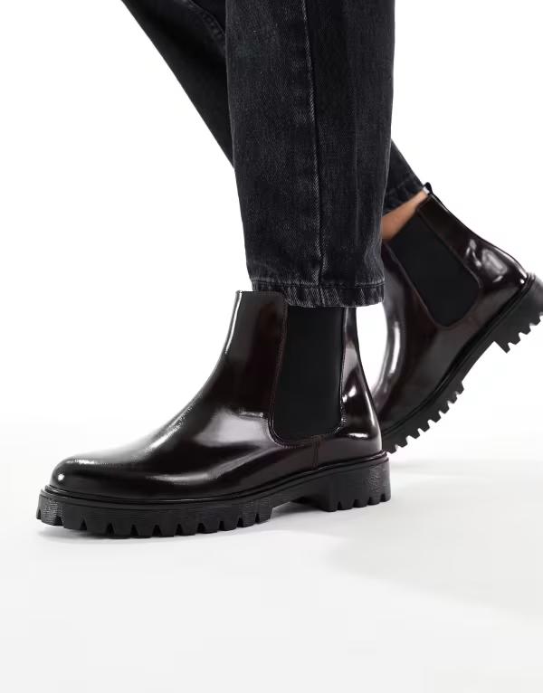 アルド レディース シューズ ブーツ・レインブーツ チェルシー アンクル ブーツ ALDO Adalitlan chelsea ankle boots Burgundy バーガンディ｜ReVida 店 30,420円