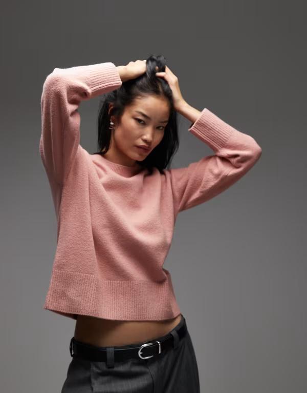 アンドアザーストーリーズ レディース アウター ニット・セーター クルーネック セーター & Other Stories crew neck sweater PINK ピンク