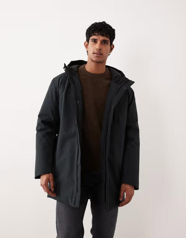 セレクティッド メンズ アウター ジャケット・ブルゾン パーカー ジャケット Selected Homme tech parka jacket Black ブラック