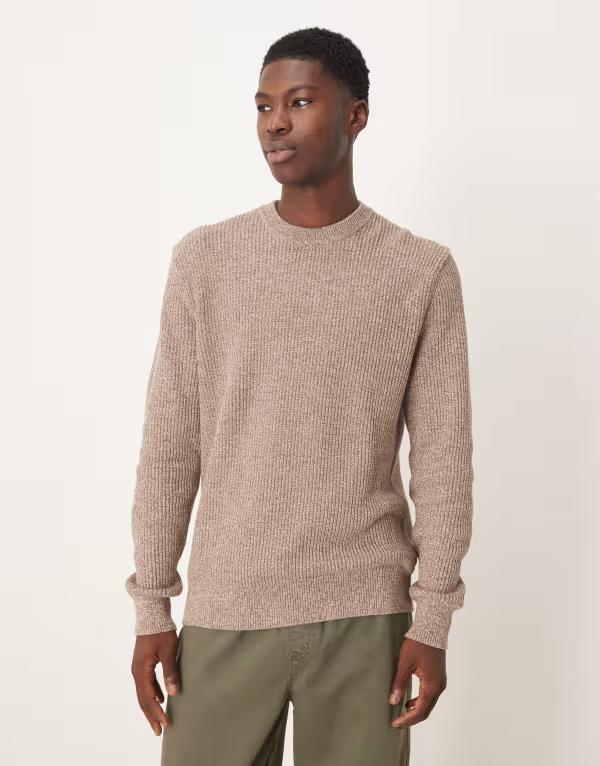 マンゴ メンズ アウター ニット・セーター セーター ニット Mango knit sweater in stone STONE ストーン