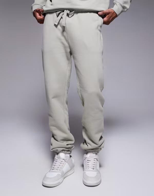 エイソス メンズ ボトムス カジュアルパンツ パンツ スウェットパンツ ASOS DESIGN premium heavyweight tapered sweatpants in 400gsms - part of a set Black ブラック
