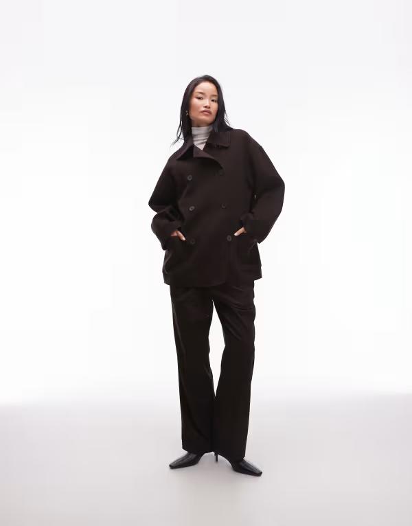 アンドアザーストーリーズ レディース アウター コート ウール & Other Stories double breasted wool mix coat BROWN ブラウン｜ReVida 店