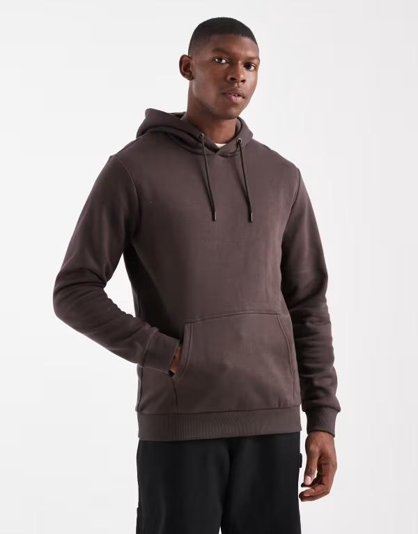 オンリーアンドサンズ メンズ アウター パーカー・スウェット スリムフィット パーカー ONLY \u0026 SONS slim fit hoodie in dark Mulch ブラウン