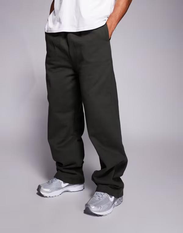 エイソス メンズ ボトムス カジュアルパンツ ワイドレッグ パンツ スウェットパンツ ASOS DESIGN premium heavyweight wide leg sweatpants in 400gsm Elegance グリーン 12,395円
