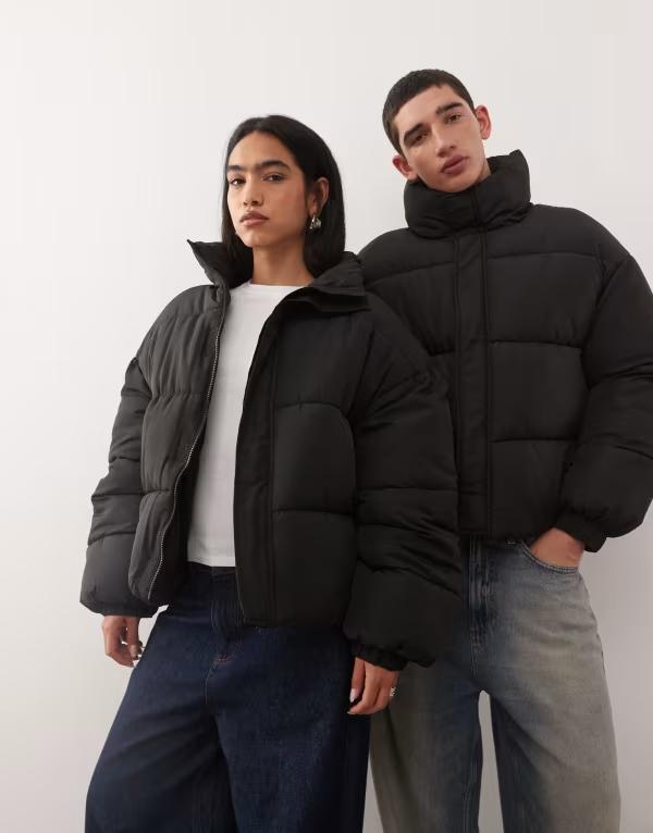 コルージョン レディース アウター ジャケット・ブルゾン ジャケット COLLUSION Unisex puffer jacket Black ブラック 16,860円