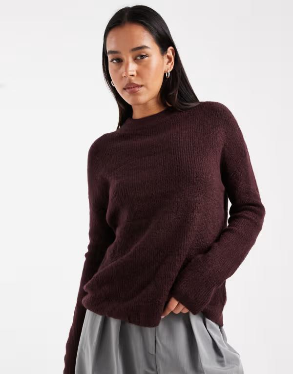 オンリー レディース アウター ニット・セーター セーター ONLY round neck sweater Winetasting バーガンディ｜ReVida 店 12,030円