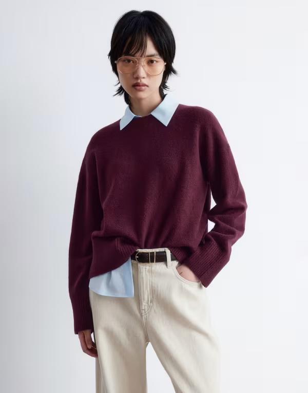 アンドアザーストーリーズ レディース アウター ニット・セーター クルーネック セーター & Other Stories crew neck sweater wine Burgundy wine バーガンディ
