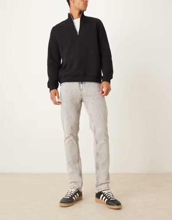 エイソス メンズ ボトムス デニムパンツ スリムフィット ジーンズ ASOS DESIGN slim fit comfort stretch jeans in light gray wash Gray wash グレー