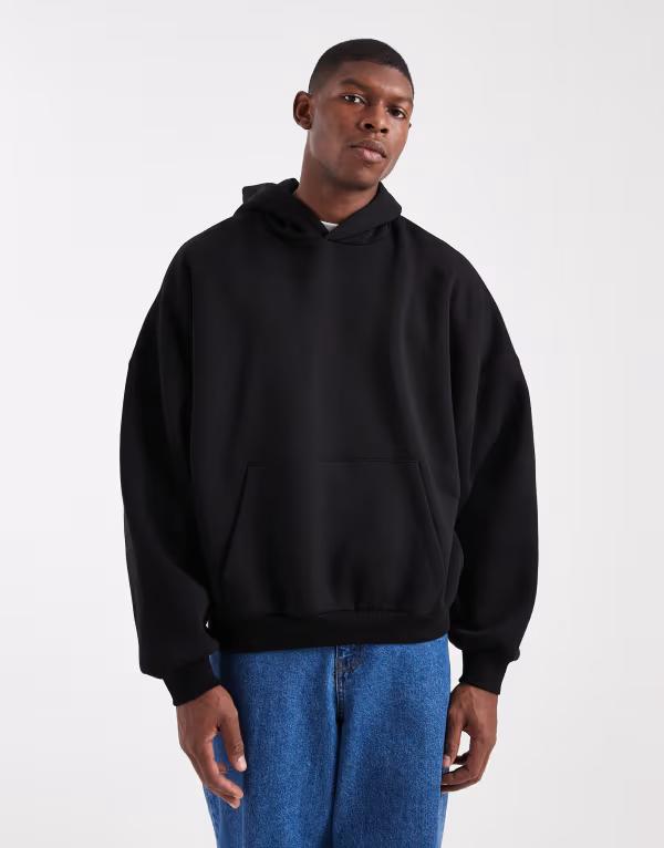 エイソス メンズ アウター パーカー・スウェット パーカー ASOS DESIGN essential extreme oversized hoodie Black ブラック 10,570円