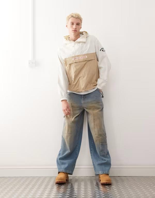 ベイシング エイプ メンズ アウター ジャケット・ブルゾン ジャケット AAPE BY A BATHING APE lightweight overhead plaid jacket BEIGE ベージュ
