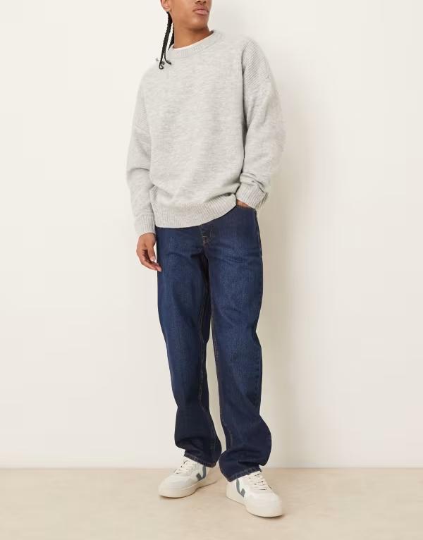 エイソス メンズ ボトムス デニムパンツ ジーンズ ASOS DESIGN straight jeans in dark wash Dark wash blue ブルー
