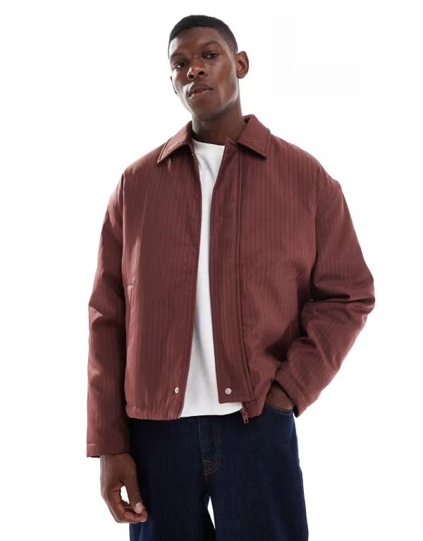 エイソス メンズ アウター ジャケット・ブルゾン ジャケット ASOS DESIGN harrington jacket in rustラスト