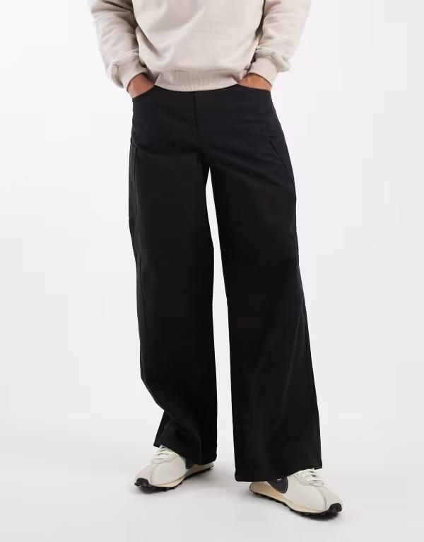 エイソス メンズ ボトムス カジュアルパンツ カーゴパンツ パンツ ASOS DESIGN super baggy cargo pants Black ブラック