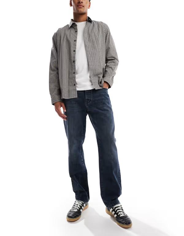 オンリーアンドサンズ メンズ ボトムス デニムパンツ デニム ジーンズ ONLY & SONS Edge straight fit jeans black denim Blue Black Denim ブラック|ReVida 店