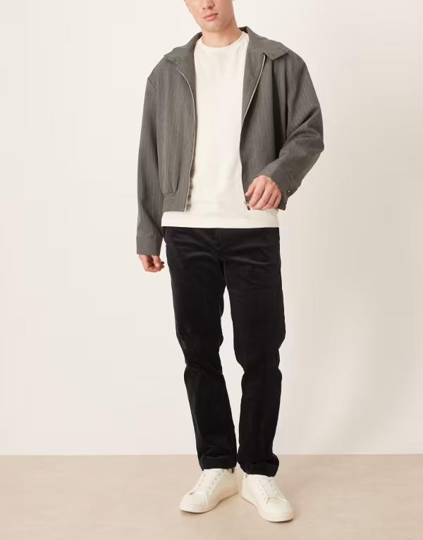 マンゴ メンズ ボトムス カジュアルパンツ パンツ Mango tapered cord pants NAVY ネイビー