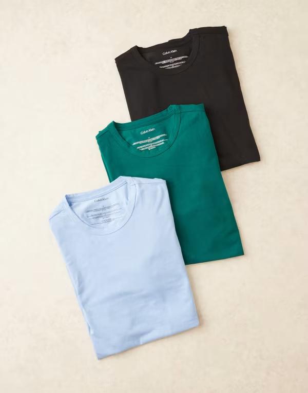 カルバンクライン メンズ トップス プルオーバー Calvin Klein 3 pack short sleeve t-shirts/green/light Multi マルチ色合い