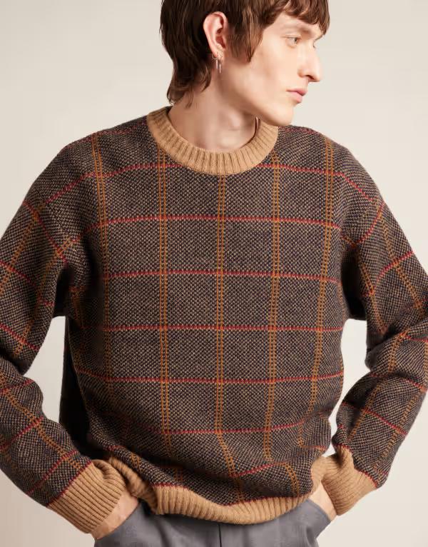 ファーラー メンズ アウター ニット・セーター セーター Farah Archive collection tolentino plaid sweater beige ベージュ|ReVida 店