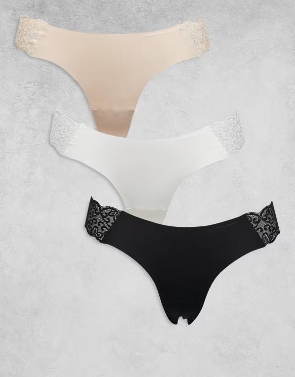コットンオン レディース アンダーウェア ブリーフパンツ Cotton On 3 pack party panties seamless g-string briefs Multi マルチカラー｜ReVida 店