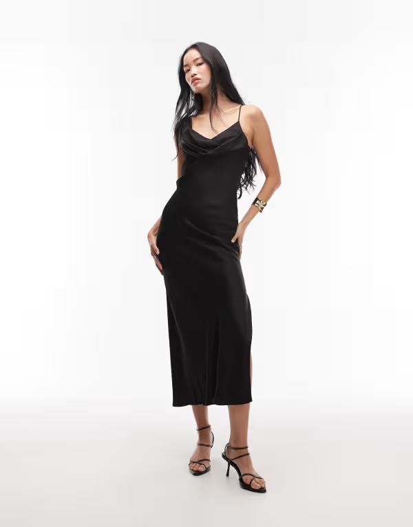 アンドアザーストーリーズ レディース トップス ワンピース アシンメトリー ミディワンピース ミディ & Other Stories asymmetric cowl neck midi dress Black ブラック