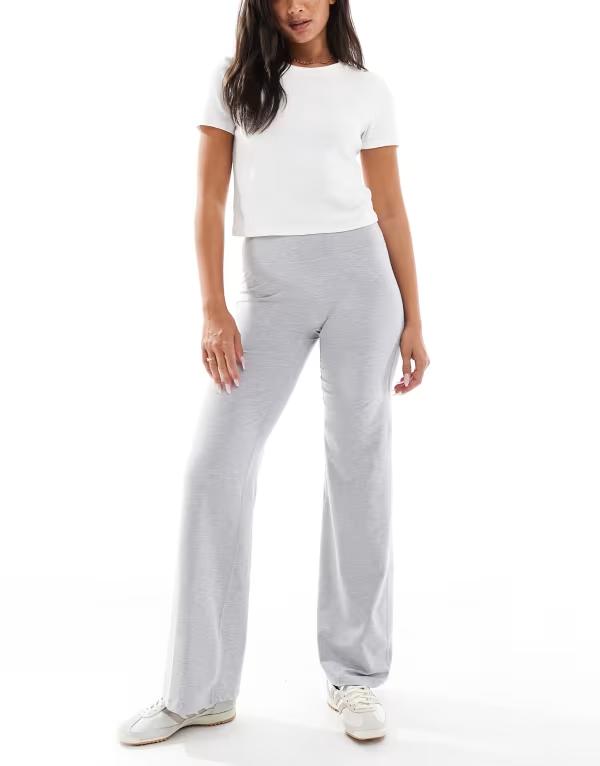 コットンオン レディース ボトムス カジュアルパンツ ワイドレッグ パンツ Cotton On ultra soft wide leg pants Light Gray Marle グレー｜ReVida 店