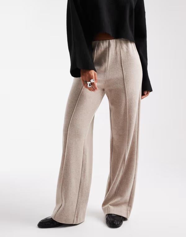 スリードベア レディース ボトムス カジュアルパンツ パンツ Threadbare soft touch pull on pants in oat Oat