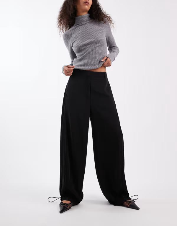 エイソス レディース ボトムス カジュアルパンツ パンツ スウェットパンツ ASOS DESIGN tailored balloon sweatpants black ブラック｜ReVida 店