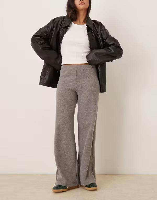 エイソス レディース ボトムス 心地好いズボン下 ズボン下 ASOS DESIGN supersoft pants インチ light gray - part of a set Gray 薄墨色