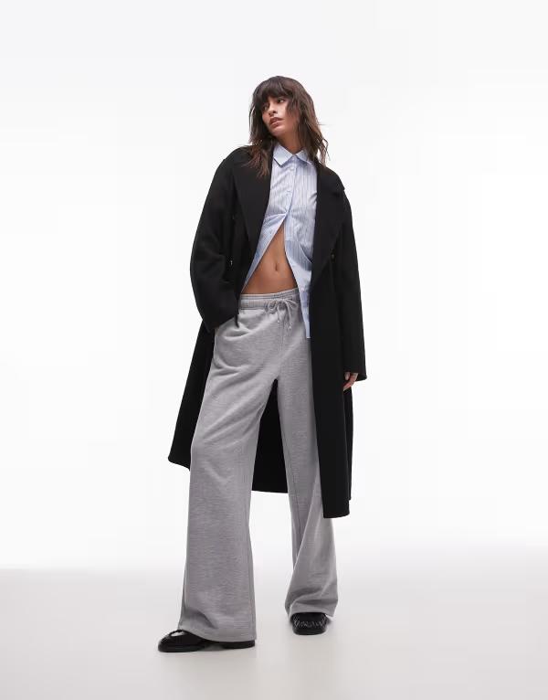 マンゴ レディース アウター 厚地の外套 マキシ Mango double breasted maxi coat Black 黒いこと