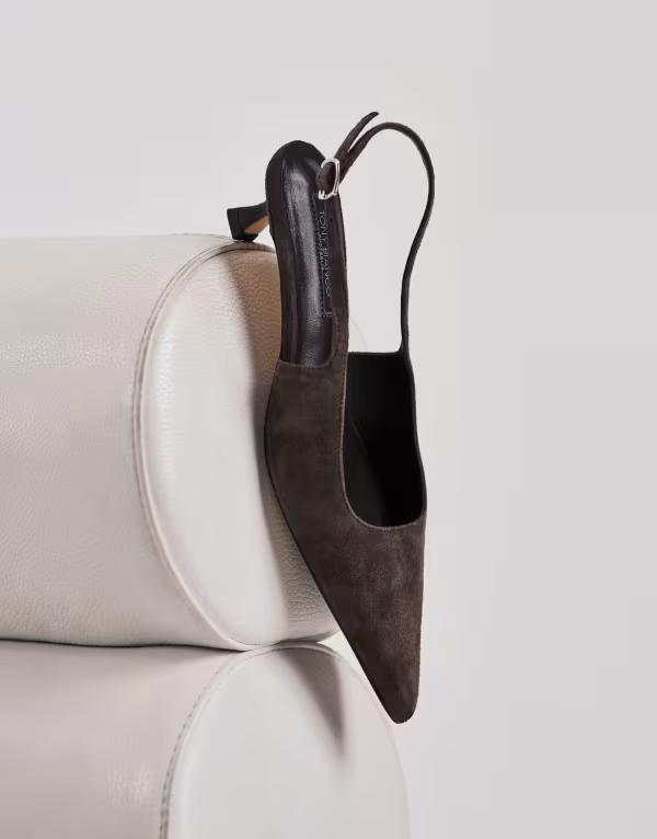 トニービアンコ レディース シューズ 踵 スエードクロス Tony Bianco Crush kitten heel slingback shoes インチ espresso suede ESPRESSO SUEDE