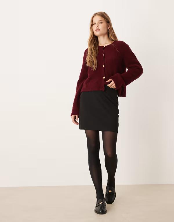 ジェイディーワイ レディース ボトムス スカート ミニ JDY button detail mini skirt Black ブラック｜ReVida 店