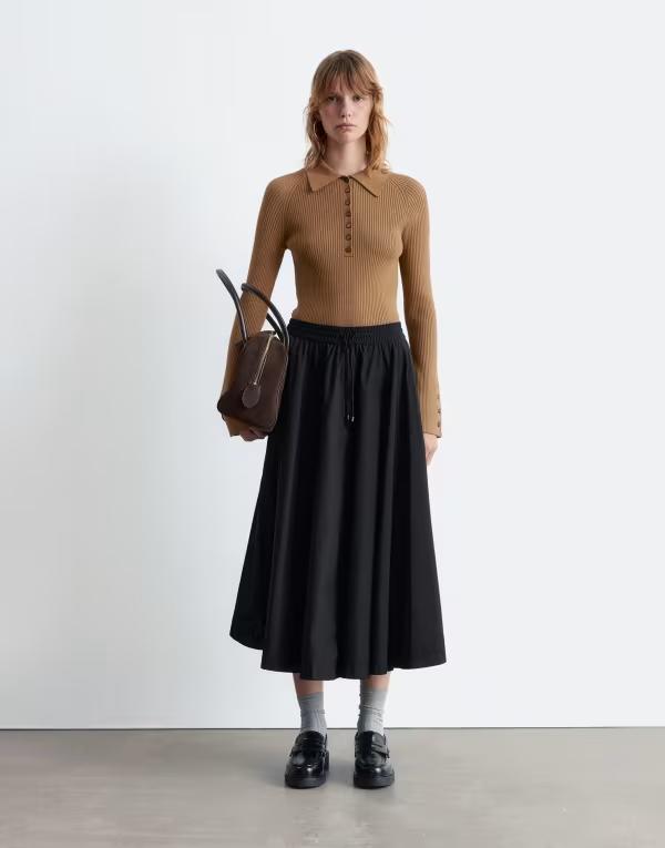 アンドアザーストーリーズ レディース ボトムス スカート ミディ & Other Stories midi woven volume skirt Black ブラック