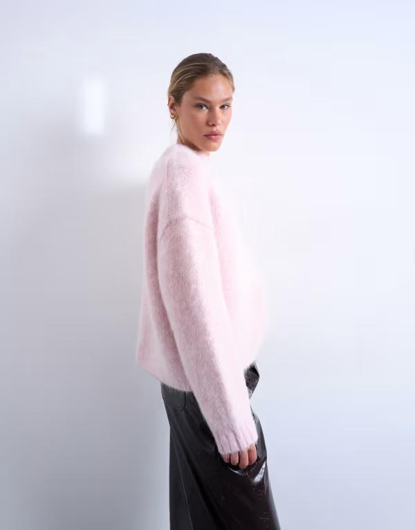 トップショップ レディース アウター ニット・セーター セーター ニット Topshop knit premium alpaca blend sweater pink ピンク