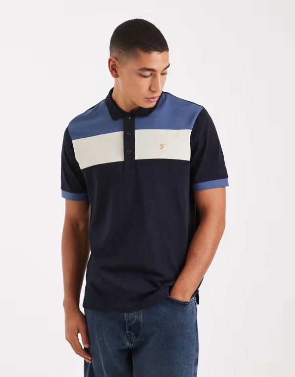 ファーラー メンズ トップス ポロシャツ Farah swanside polo shirt 412 true navy ネイビー