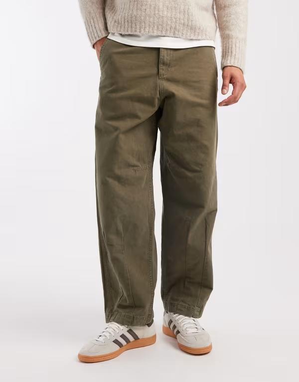 ジャック アンド ジョーンズ メンズ ボトムス カジュアルパンツ Jack & Jones barrel fit pants in olive night オリーブ