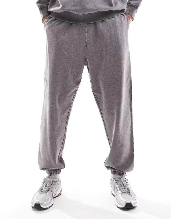 エイソス メンズ ボトムス カジュアルパンツ スウェットパンツ ASOS DESIGN oversized sweatpants in washed gray - part of a set Gray グレー