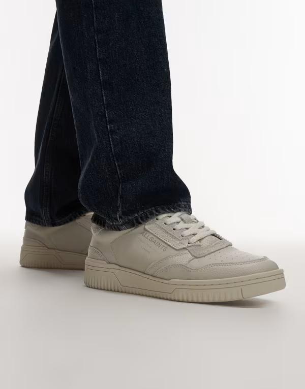 オールセインツ メンズ シューズ スニーカー AllSaints regan low top sneakers in triple chalk WHITE ホワイト 44,720円