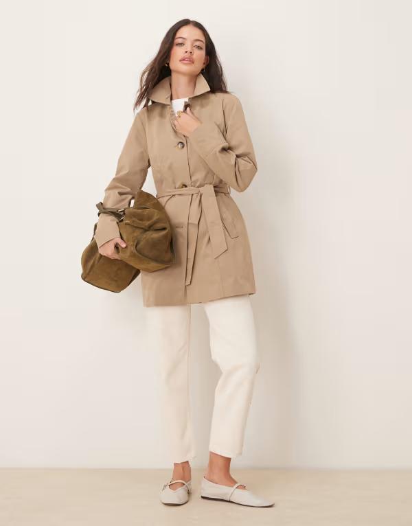 ジェイディーワイ レディース アウター コート JDY trench coat in light BROWN ブラウン 18,091円
