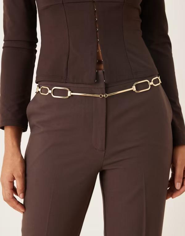 マンゴ レディース アクセサリー ベルト Mango chain belt GOLD ゴールド