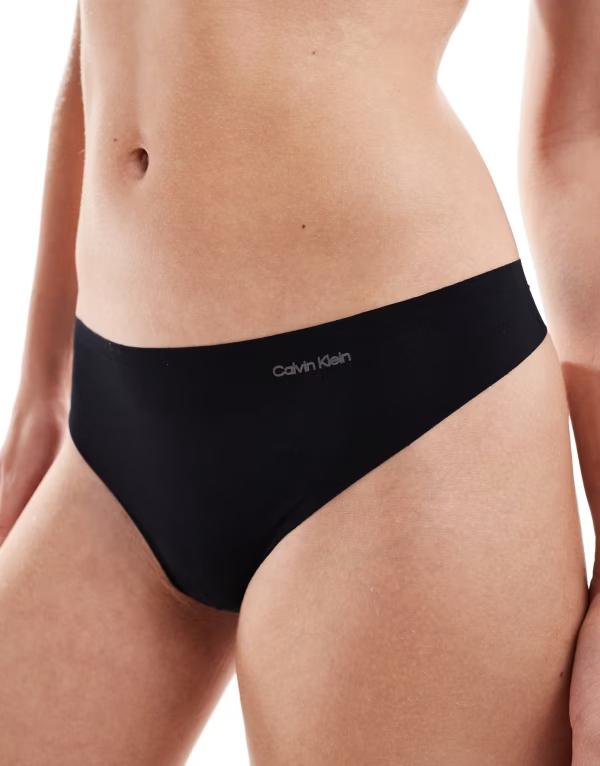 カルバンクライン レディース アンダー御召しもの ブリーフズボン下 Calvin Kleinvisibles micro thong Black 黒いこと